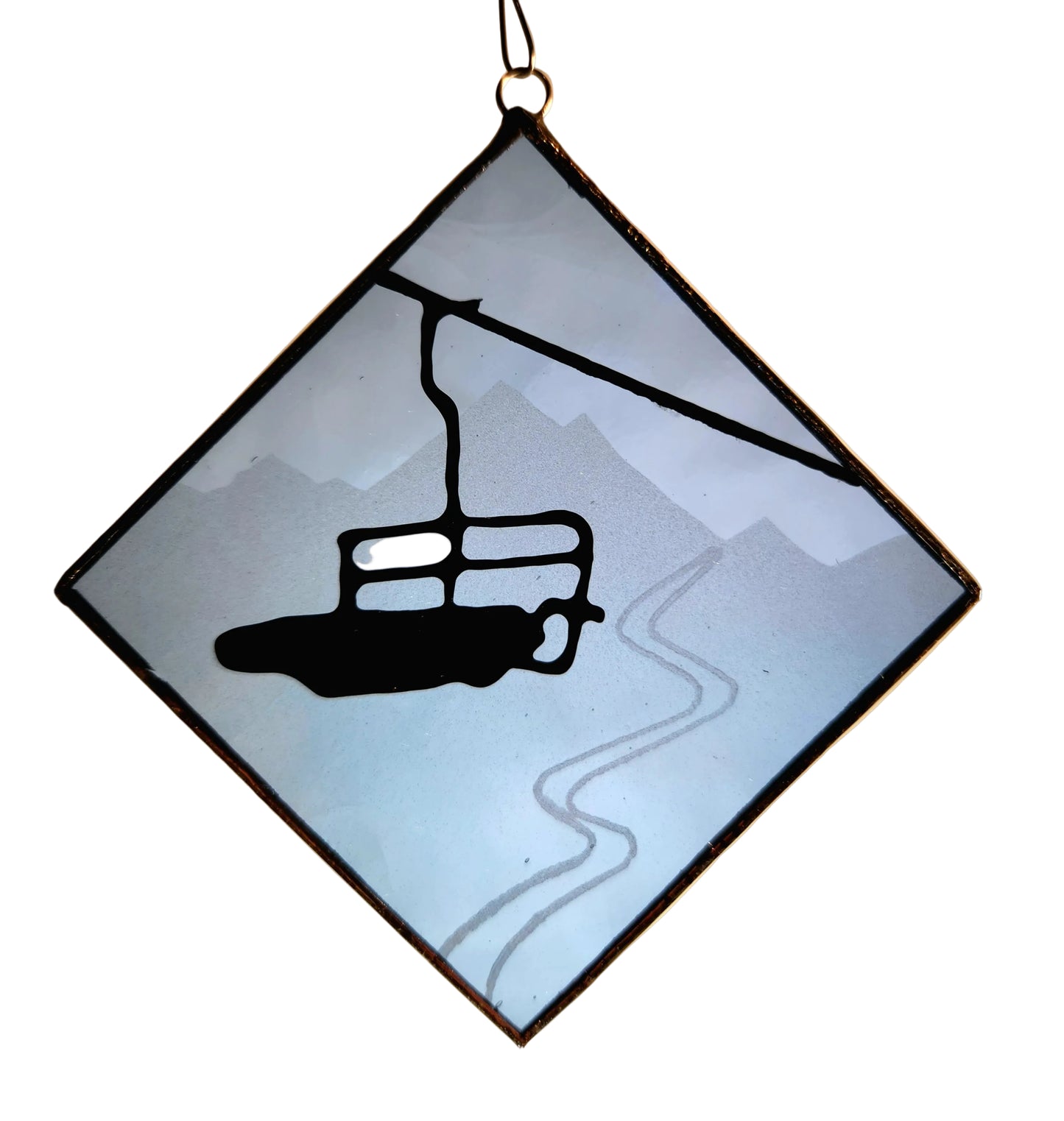 Chairlift Ornament- Light Blue